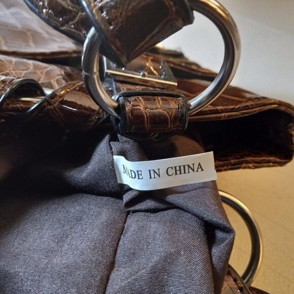 Big Bubbha Satchel Vinyl Silver tone Metal Cottagecore Grandmacore - Picture 8 of 8